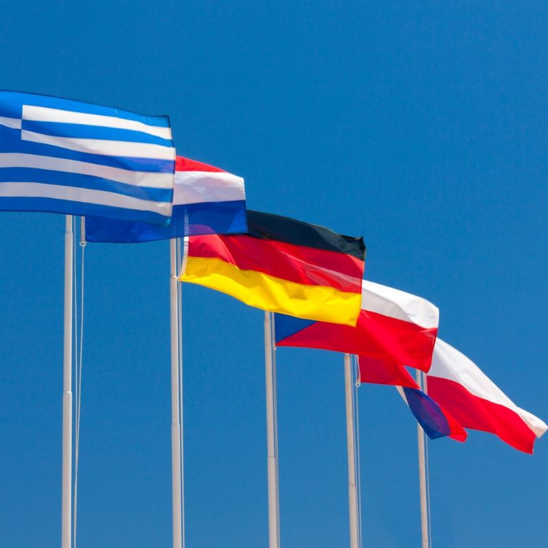 Flaggen verschiedener Nationen
